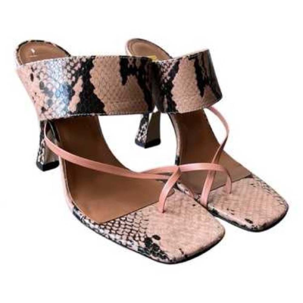 Paris Texas Snake Print Heels